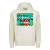 Oatmeal Heather summer time glitter pineable Premium Hoodie - CowCowDesign