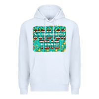 White summer time glitter pineable Premium Hoodie - CowCowDesign