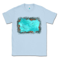 Dusty Blue gemstone leopard background Classic Tee - JahusDesignShop
