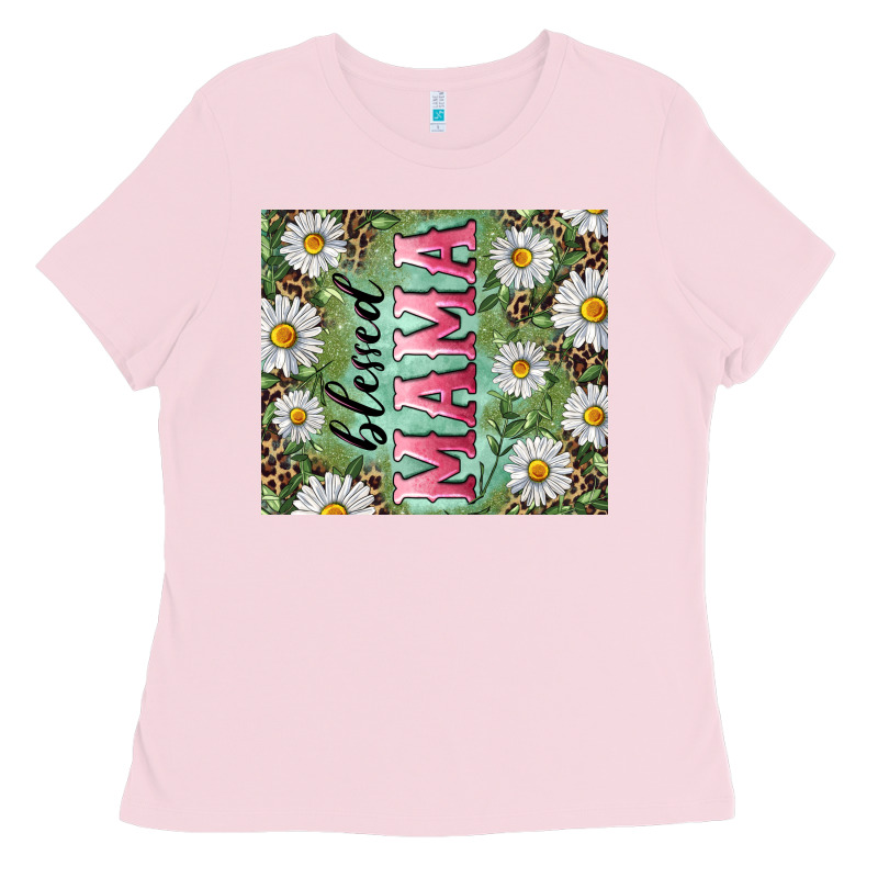 Blessed Mama With Daisy And Leopard Ladies Tee by RanaPortraitStore | Teevron