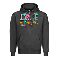 Charcoal Heather Love my patients Zipper Hoodie - CowGirlArtShop