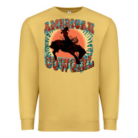 Antique Gold American cowgirl 4th of july Premium Sweatshirt - FaDigitalArtStudio
