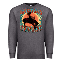 Charcoal Heather American cowgirl 4th of july Premium Sweatshirt - FaDigitalArtStudio