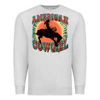 Dove Grey American cowgirl 4th of july Premium Sweatshirt - FaDigitalArtStudio