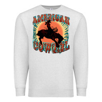 Oatmeal Heather American cowgirl 4th of july Premium Sweatshirt - FaDigitalArtStudio