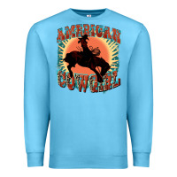 Ocean Blue American cowgirl 4th of july Premium Sweatshirt - FaDigitalArtStudio