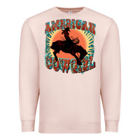 Pale Pink American cowgirl 4th of july Premium Sweatshirt - FaDigitalArtStudio