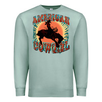 Seafoam American cowgirl 4th of july Premium Sweatshirt - FaDigitalArtStudio