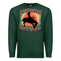 Sports Green American cowgirl 4th of july Premium Sweatshirt - FaDigitalArtStudio