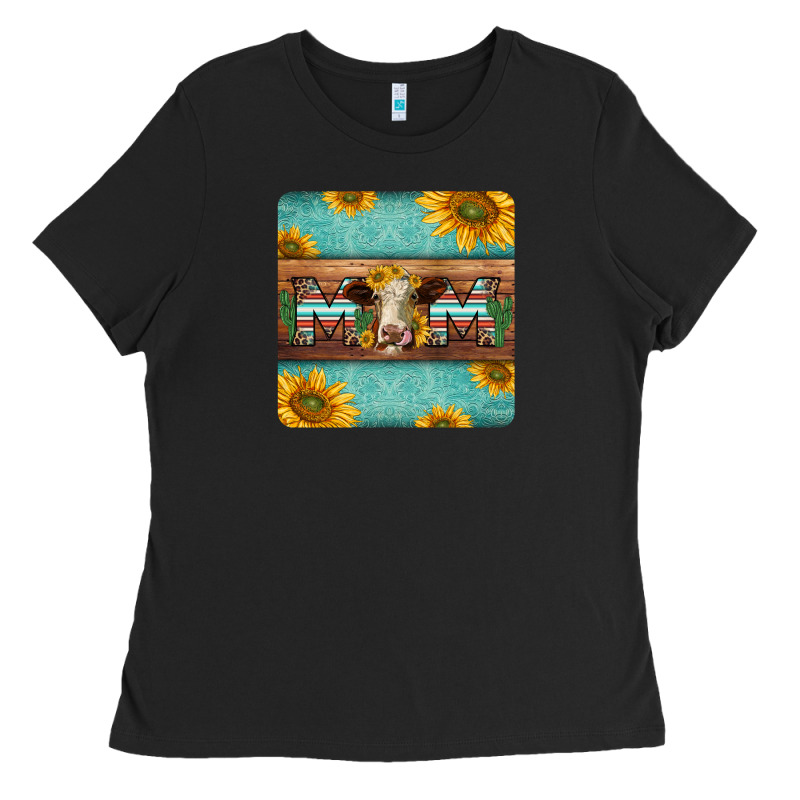 Hereford Cattle Mom Coaster Ladies Tee by Jasminsmagicworld | Teevron