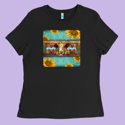 Hereford Cattle Mom Coaster Ladies Tee Designed By Jasminsmagicworld