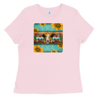 Bubblegum Pink hereford cattle mom coaster Ladies Tee - Jasminsmagicworld