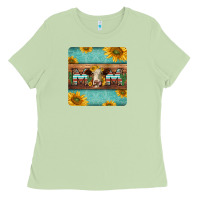 Matcha hereford cattle mom coaster Ladies Tee - Jasminsmagicworld