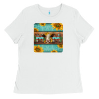 White hereford cattle mom coaster Ladies Tee - Jasminsmagicworld
