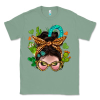 Sage Western  Messy Bun With Cactus Classic Tee - BundleAndBundleShop