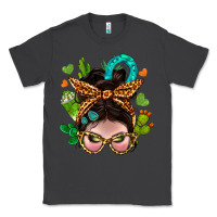 Smoke Western  Messy Bun With Cactus Classic Tee - BundleAndBundleShop