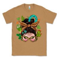 Toasted Coconut Western  Messy Bun With Cactus Classic Tee - BundleAndBundleShop