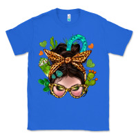 True Royal Western  Messy Bun With Cactus Classic Tee - BundleAndBundleShop