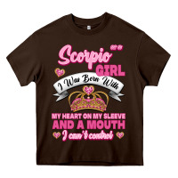 Chocolate Brown as a scorpio girl zodiac girls Heavy Core Tee - Jasminsmagicworld