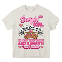 Cream as a scorpio girl zodiac girls Heavy Core Tee - Jasminsmagicworld
