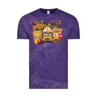Cloud Purple School Bus Coffee And Star Bbs Vintage Tee - BundleAndBundleShop