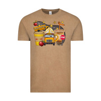 Vintage Coffee School Bus Coffee And Star Bbs Vintage Tee - BundleAndBundleShop