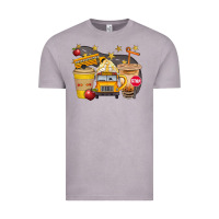 Vintage Zinc School Bus Coffee And Star Bbs Vintage Tee - BundleAndBundleShop