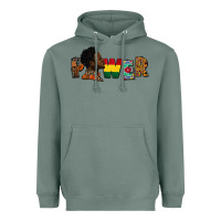 Sage Power Juneteenth Heavyweight Hoodie - FaDigitalArtStudio