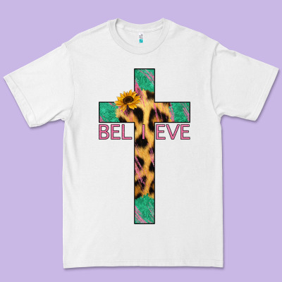 Believe Cross Premium Tee Designed By Jasminsmagicworld