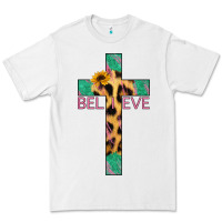 White Believe Cross Premium Tee - Jasminsmagicworld