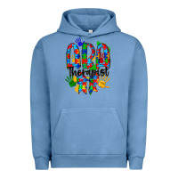 Pigment Pebble Blue aba therapist Urban Hoodie - CowhideDigitalArt