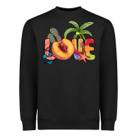 Black Love peach summer Heavyweight Sweatshirt - NancyCooperArtShop