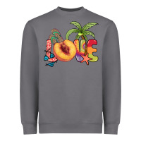 Storm Love peach summer Heavyweight Sweatshirt - NancyCooperArtShop