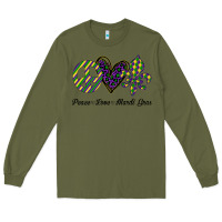 Army Green mardi gras love peace Long Sleeve Tee - Bettercallsaul