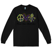 Black mardi gras love peace Long Sleeve Tee - Bettercallsaul