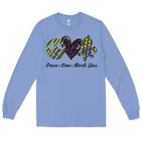 Colony Blue mardi gras love peace Long Sleeve Tee - Bettercallsaul