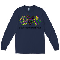 Navy mardi gras love peace Long Sleeve Tee - Bettercallsaul