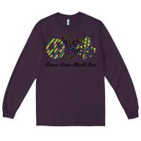 Plum mardi gras love peace Long Sleeve Tee - Bettercallsaul
