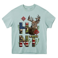 Arona Deer Hunting Usa Flag Heavy Core Tee - LillyAllenDesigns