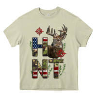 Mossy Deer Hunting Usa Flag Heavy Core Tee - LillyAllenDesigns