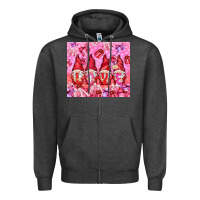 Charcoal Heather Love gnomies with gift boxes tumbler Zipper Hoodie - HowdyJamesFarm