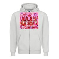 Dove Grey Love gnomies with gift boxes tumbler Zipper Hoodie - HowdyJamesFarm
