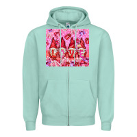 Seafoam Love gnomies with gift boxes tumbler Zipper Hoodie - HowdyJamesFarm