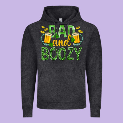 Bad And Boozy St. Patricks Vintage Hoodie Designed By Bundleandbundleshop