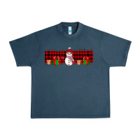 Midnight Navy Christmas snowman Urban Heavy Tee - JahusDesignShop