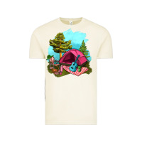 Vintage Arctic Glamping Camp And Pink Tent Vintage Tee - BundleAndBundleShop