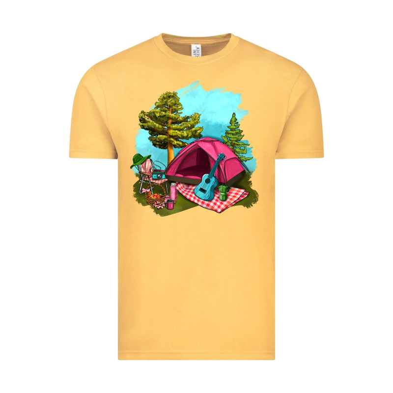 Glamping Camp And Pink Tent Vintage Tee by BundleAndBundleShop | Teevron