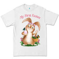 White Babies First Easter Girls Premium Tee - Jasminsmagicworld