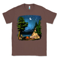 Chestnut Night Glamping Camp With Wine Classic Tee - BundleAndBundleShop