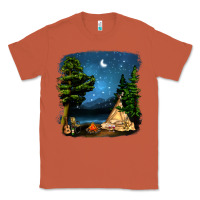 Copper Night Glamping Camp With Wine Classic Tee - BundleAndBundleShop